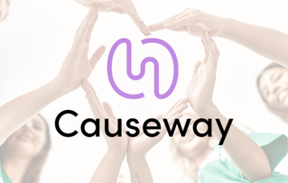 Causeway logo and hand heart